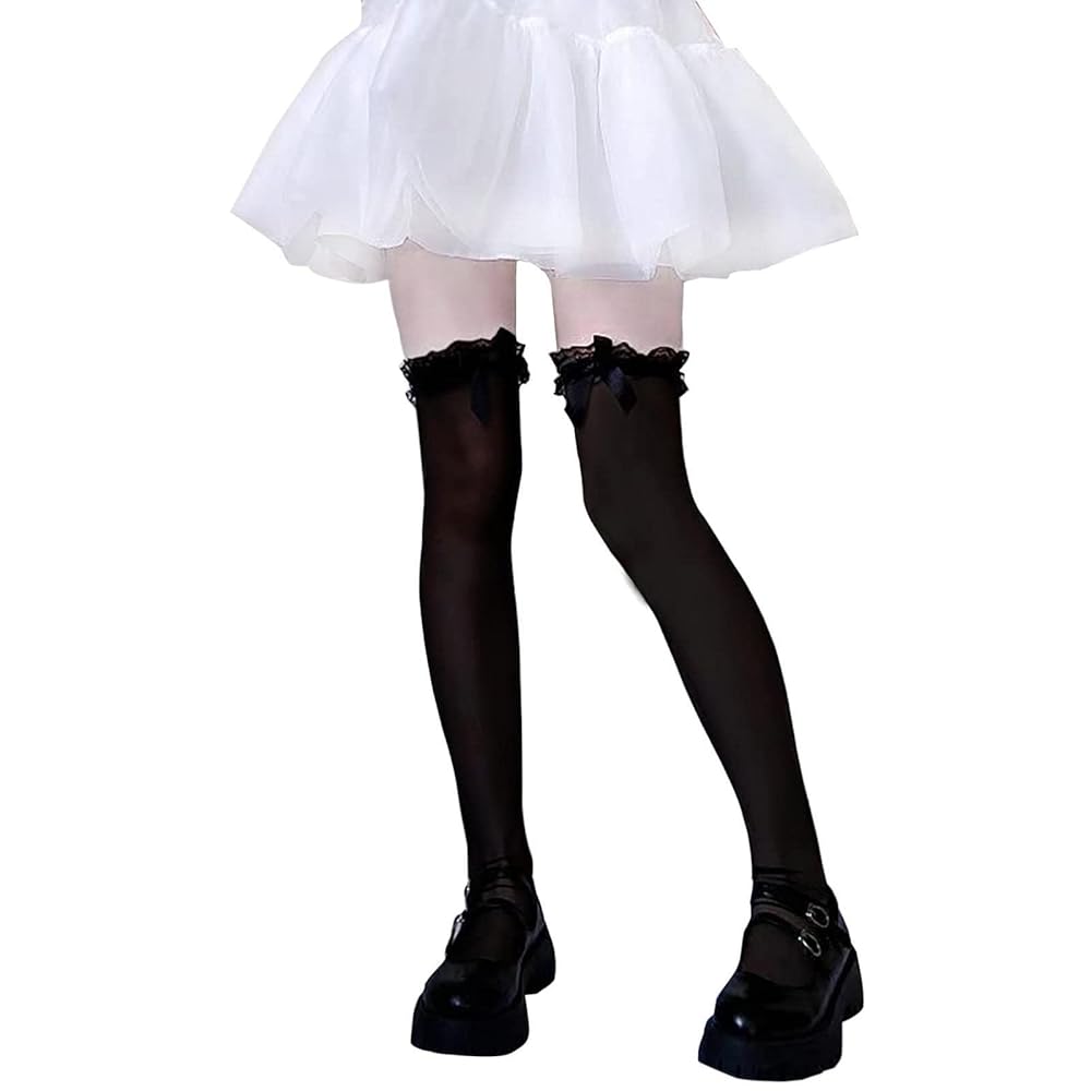 専用✴︎リスりんごJSK、ニーハイ Amazon.co.jp: [LANGING] ニーハイソックス レース付きニーハイ